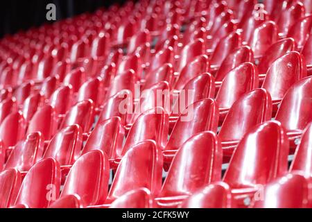 Copenhagen, Denmark. 05th Sep, 2020. Because of the Corona pandemic there are no fans at the stand for the UEFA Nations League match between Denmark and Belgium at Parken in Copenhagen. (Photo Credit: Gonzales Photo/Alamy Live News Stock Photo