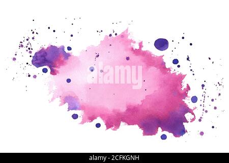 pink purple shade watercolor splatter splash texture design Stock ...