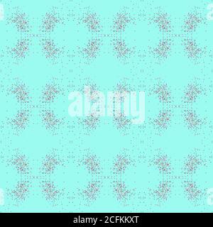 seamless pattern of shiny multi-colored confetti stars on a turquoise background Stock Photo