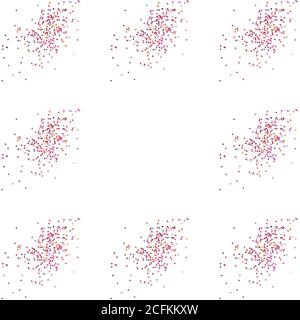 seamless pattern of shiny multi-colored confetti stars on a white background Stock Photo
