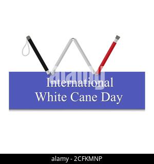 White Cane Safety Day vector ill Stock Vector