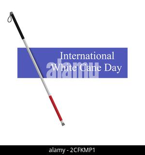 White Cane Safety Day vector ill Stock Vector