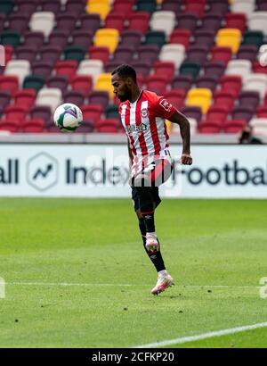 Brentford, UK. 06th Sep, 2020. Rico Henry of Brentford during the Carabao Cup 1st round match behind closed doors between Brentford and Wycombe Wanderers at the Brentford Community Stadium, Brentford, England on 6 September 2020. Photo by Liam McAvoy/PRiME Media Images. Credit: PRiME Media Images/Alamy Live News Stock Photo