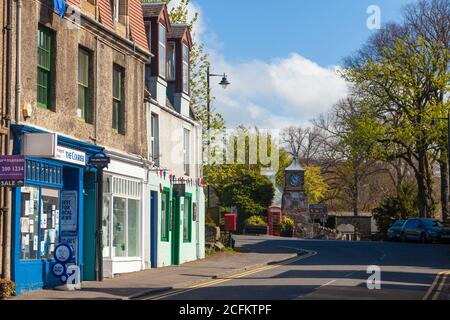 The high street of Aberdour , Fife, Scotland Stock Photo