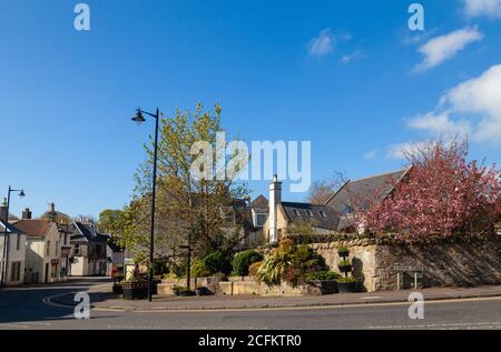 The high street of Aberdour , Fife, Scotland Stock Photo