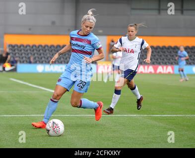 London, Inited Kingdom. 6th September, , 2020. LONDON, ENGLAND - SEPTEMBER 06: Rachel Daly of West Ham United WFC during Barclays FA Women's Super League between Tottenham Hotspur and West Ham United at The Hive Stadium, London, UK on 06th September 2020 Credit: Action Foto Sport/Alamy Live News Stock Photo