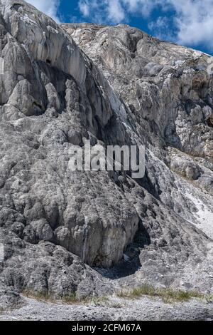 Mound Terrace in the Mammoth Hot Springs Area, Yellowstone National Park Stock Photo