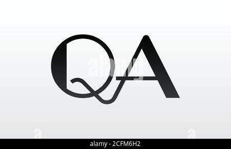 Initial letter QA logo design with creative modern business typography vector template. Creative isolated QA letter logo design Stock Vector