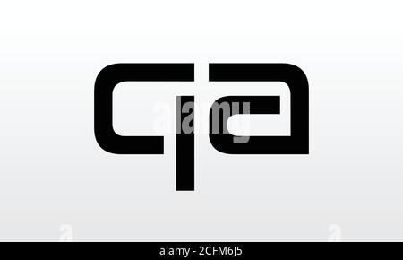 Initial letter QA logo design with creative modern business typography vector template. Creative isolated QA letter logo design Stock Vector