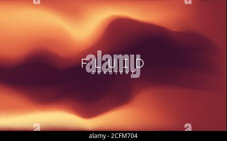 brown orange gradient background. fluid gradient Stock Vector