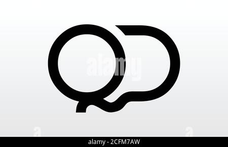 Initial letter QD logo design with creative modern business typography vector template. Creative isolated QD letter logo design Stock Vector