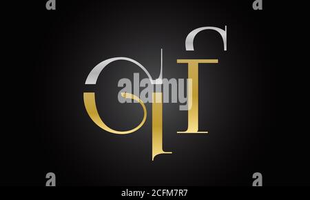 Initial letter QF logo design with modern business typography vector template. Creative isolated QF letter logo design Stock Vector