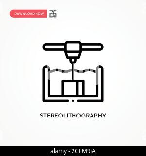 Stereolithography vector icon. Modern, simple flat vector illustration for web site or mobile app Stock Vector