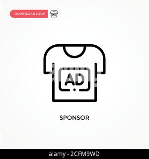 Sponsor vector icon. Modern, simple flat vector illustration for web site or mobile app Stock Vector