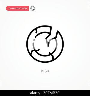 Dish vector icon. Modern, simple flat vector illustration for web site or mobile app Stock Vector