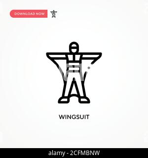 Wingsuit vector icon. Modern, simple flat vector illustration for web site or mobile app Stock Vector