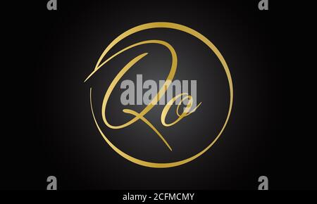Initial letter QO logo design with modern business typography vector template. Creative isolated QO letter logo design Stock Vector