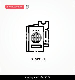 Passport vector icon. Modern, simple flat vector illustration for web site or mobile app Stock Vector