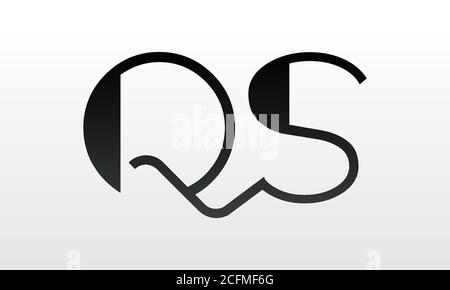 Initial letter QS logo design with modern business typography vector template. Creative isolated QS letter logo design Stock Vector