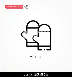 Mittens vector icon. Modern, simple flat vector illustration for web site or mobile app Stock Vector