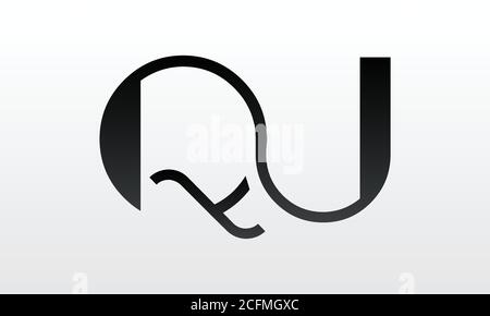 Initial letter QU logo design with modern business typography vector template. Creative isolated QU letter logo design Stock Vector