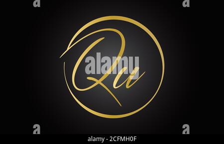 Initial letter QU logo design with modern business typography vector template. Creative isolated QU letter logo design Stock Vector