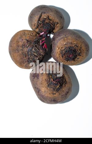 Red beet or beetroot on white backgrounds Stock Photo