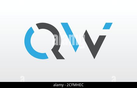 Initial letter QW logo design with modern business typography vector template. Creative isolated QW letter logo design Stock Vector