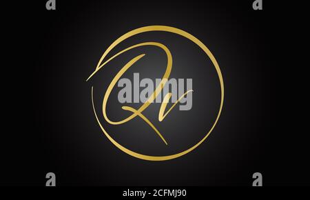 Initial letter QV logo design with modern business typography vector template. Creative isolated QV letter logo design Stock Vector