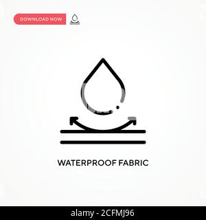 Waterproof fabric vector icon. Modern, simple flat vector illustration for web site or mobile app Stock Vector