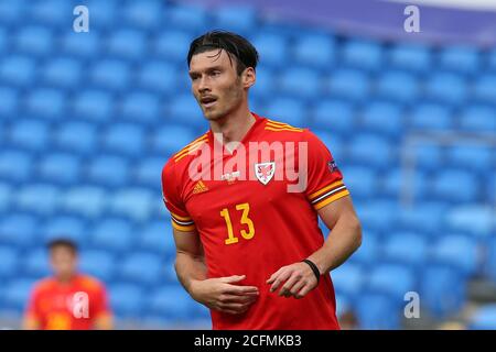 Cardiff, UK. 06th Sep, 2020. Kieffer Moore of Wales in action.UEFA Nations league, group H match, Wales v Bulgaria, at the Cardiff city stadium in Cardiff, South Wales on Sunday 6th September 2020. Editorial use only. pic by Andrew Orchard/Andrew Orchard sports photography/Alamy Live News Credit: Andrew Orchard sports photography/Alamy Live News Stock Photo
