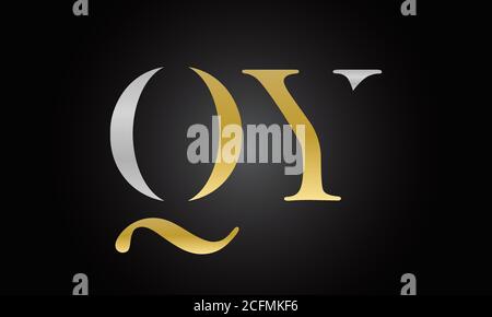 Initial letter QY logo design with modern business typography vector template. Creative isolated QY letter logo design Stock Vector