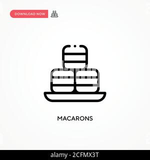 Macarons vector icon. Modern, simple flat vector illustration for web site or mobile app Stock Vector