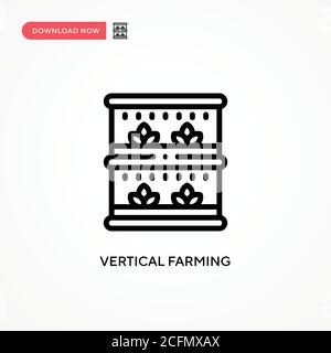 Vertical farming vector icon. Modern, simple flat vector illustration for web site or mobile app Stock Vector