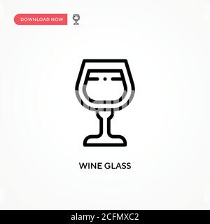 Wine glass vector icon. Modern, simple flat vector illustration for web site or mobile app Stock Vector