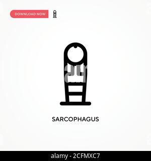 Sarcophagus vector icon. Modern, simple flat vector illustration for web site or mobile app Stock Vector