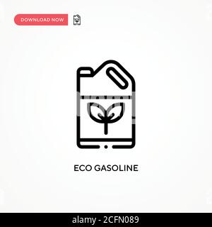 Eco gasoline vector icon. Modern, simple flat vector illustration for web site or mobile app Stock Vector