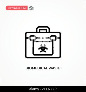 Biomedical waste vector icon. Modern, simple flat vector illustration for web site or mobile app Stock Vector