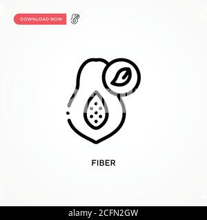 Fiber vector icon. Modern, simple flat vector illustration for web site or mobile app Stock Vector