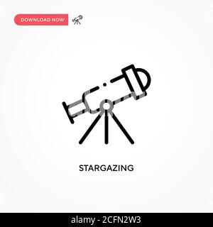 Stargazing vector icon. Modern, simple flat vector illustration for web site or mobile app Stock Vector