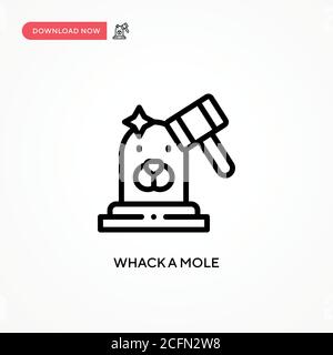 Whack a mole vector icon. Modern, simple flat vector illustration for web site or mobile app Stock Vector