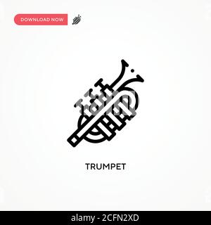 Trumpet vector icon. Modern, simple flat vector illustration for web site or mobile app Stock Vector
