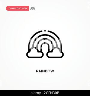 Rainbow vector icon. Modern, simple flat vector illustration for web site or mobile app Stock Vector