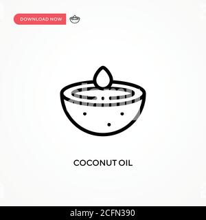 Coconut oil vector icon. Modern, simple flat vector illustration for web site or mobile app Stock Vector