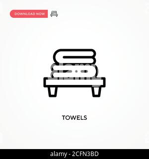 Towels vector icon. Modern, simple flat vector illustration for web site or mobile app Stock Vector