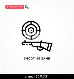 Shooting game vector icon. Modern, simple flat vector illustration for web site or mobile app Stock Vector