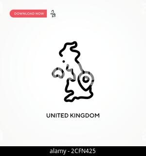 United kingdom vector icon. Modern, simple flat vector illustration for web site or mobile app Stock Vector