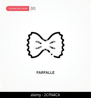 Farfalle vector icon. Modern, simple flat vector illustration for web site or mobile app Stock Vector