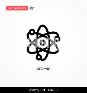 Atomic vector icon. Modern, simple flat vector illustration for web site or mobile app Stock Vector
