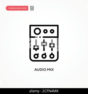 Audio mix vector icon. Modern, simple flat vector illustration for web site or mobile app Stock Vector